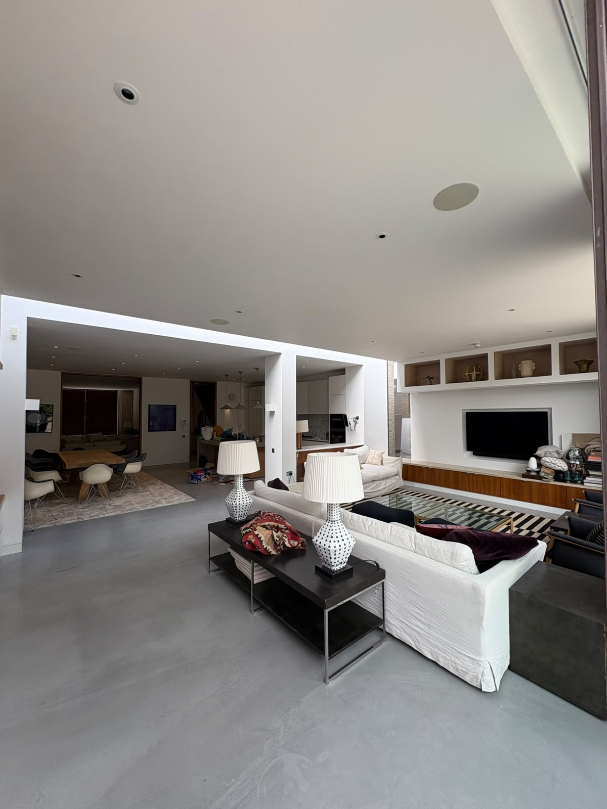 Modern Battersea living room kept clean with regular weekly cleaning