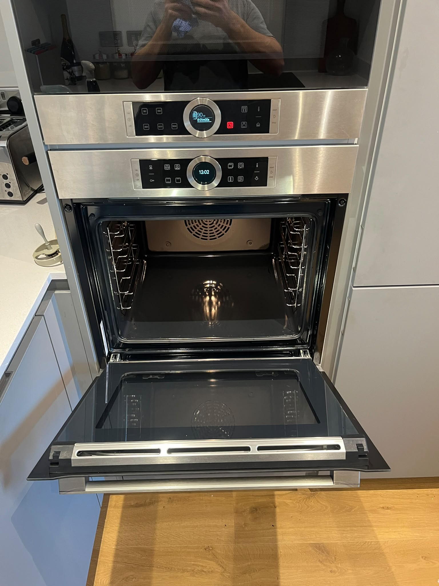 Dirty oven before a professional deep clean in Clapham